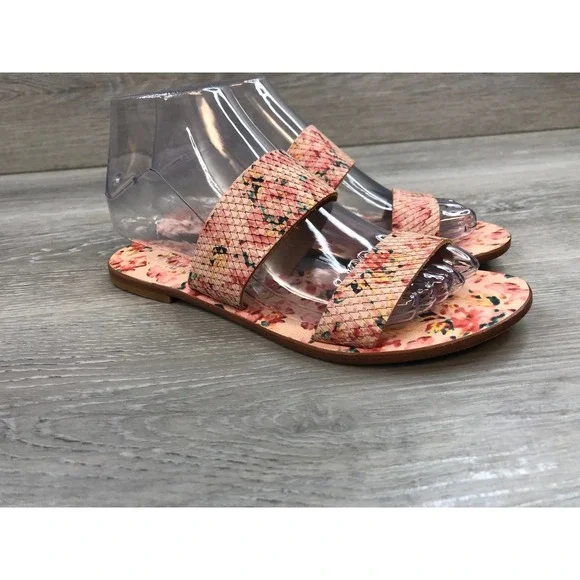 Joie Sable A La Plage Women's Leather Sandals Pink Slide 6 Slip On Italy Shoes - Picture 1 of 11